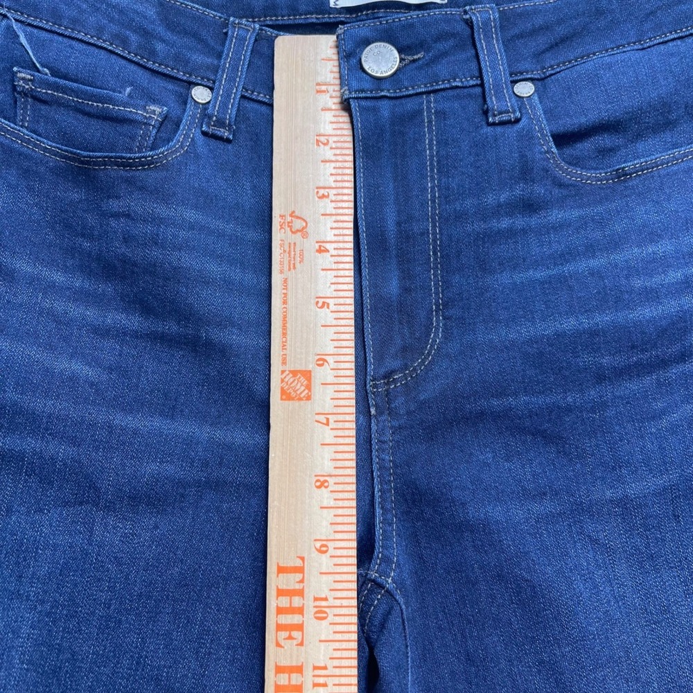 PAIGE Dark Wash High Rise Wide Leg Jeans Size 28 - Picture 7 of 10